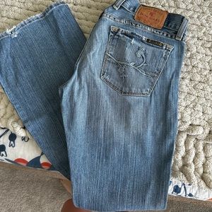 Lucky Brand Jeans, Dungarees, Lil Maggie fit, size 4/27, slight flare bottom
